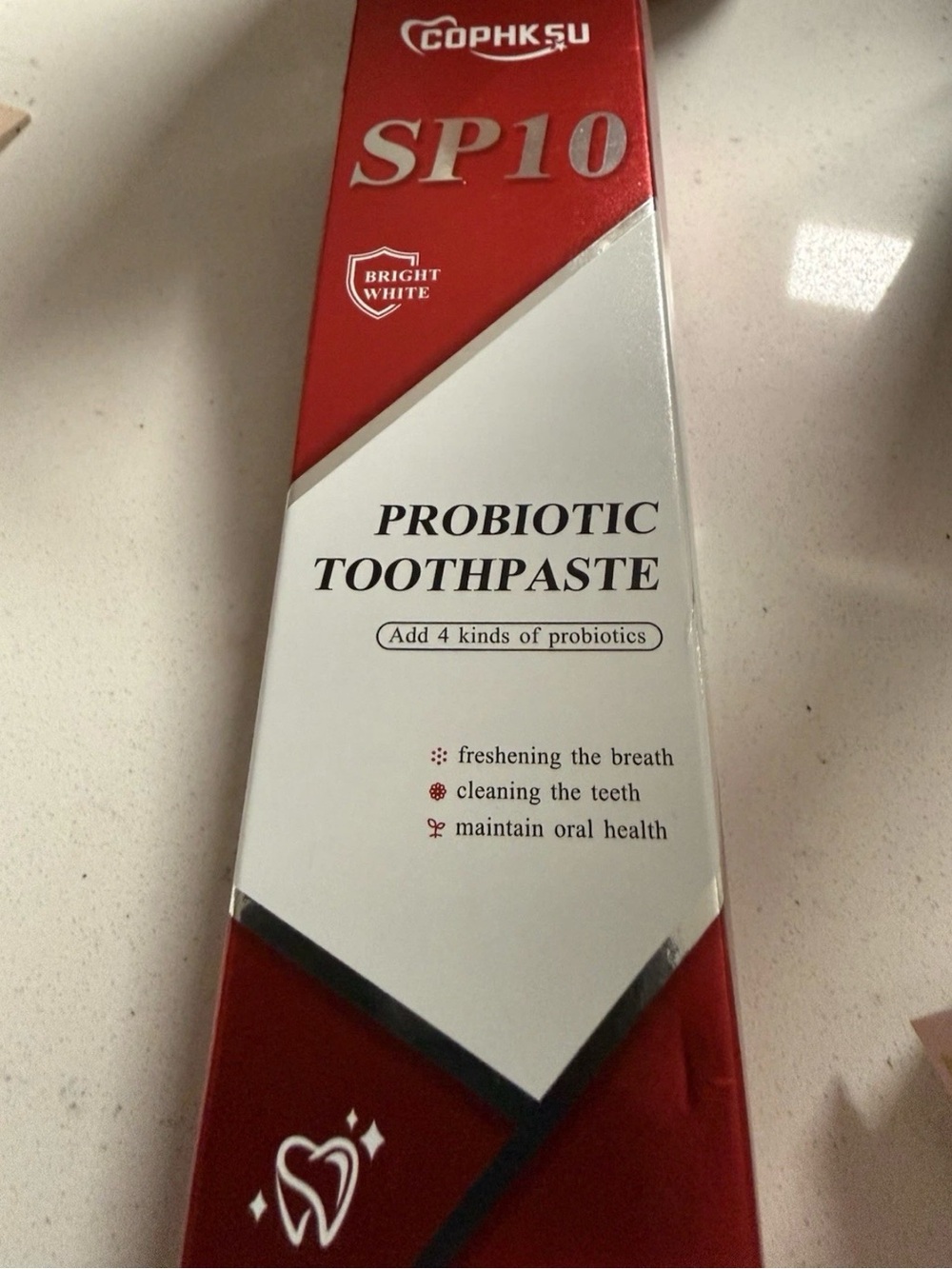 Cophksu SP10 Probiotic Toothpaste - Red/White